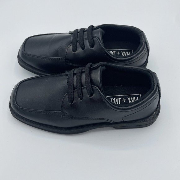 MAX + JAKE little boys non-marking lace up dress shoes in BLACK sz 11 - VGUC - Picture 2 of 8